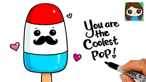 How To Draw A Cool Popsicle Easy Cute Pun Art Youtube