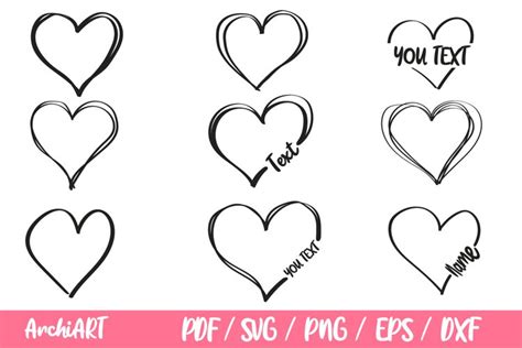 Doodle Heart SVG Bundle Heart Svg Bundle Hand 2586190