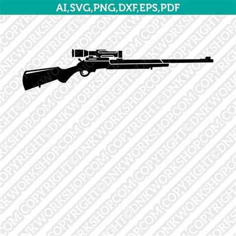 Hunting Rifle Shotgun Gun Shooting Svg Cut File Cricut Vector Dxf Png