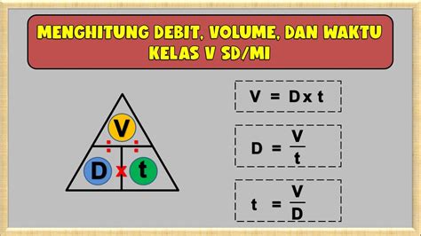 Cara Menghitung Debit Volume Dan Waktu Matematika Kelas Sd Mi