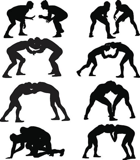 Wrestling Silhouette Illustrations Royalty Free Vector Graphics And Clip