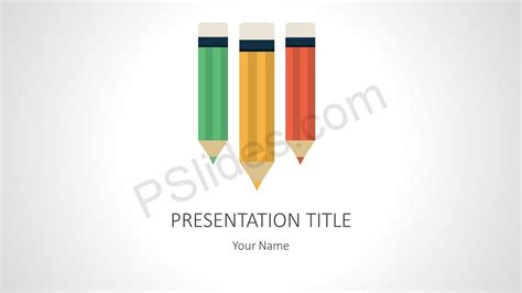 Free Colored Pencils Powerpoint Template Check More At Pslides