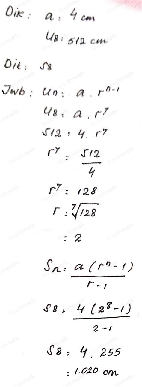 Solved Seutas Tali Dipotong Menjadi 8 Bagian Panjang Masing Algebra