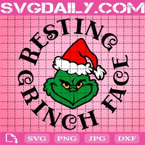 Resting Grinch Face Svg Daily Free Premium Svg Files