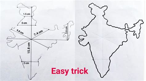 India Map Easy Ideas India Map Easy Trick Idea How To Draw India