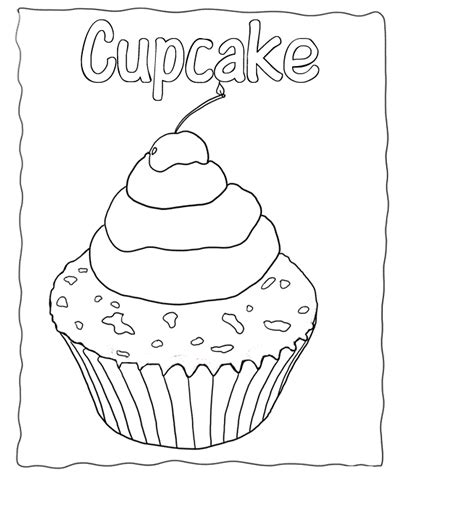 Gambar Free Printable Cupcake Coloring Pages Kids Cakes Di Rebanas