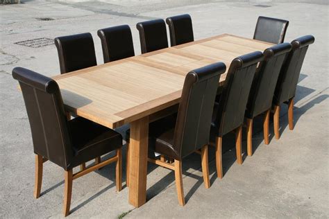 Large dining tables to seat 10, 12, 14 or 16 people: Leather Chair Dining Table Sets | Leather Roll Back Chairs