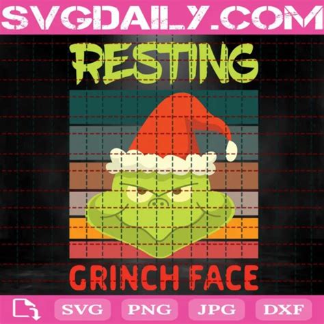 Resting Grinch Face Svg Svgdaily Daily Free Premium Svg Files