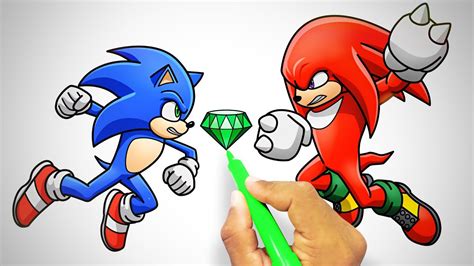 How To Draw Sonic Vs Knuckles