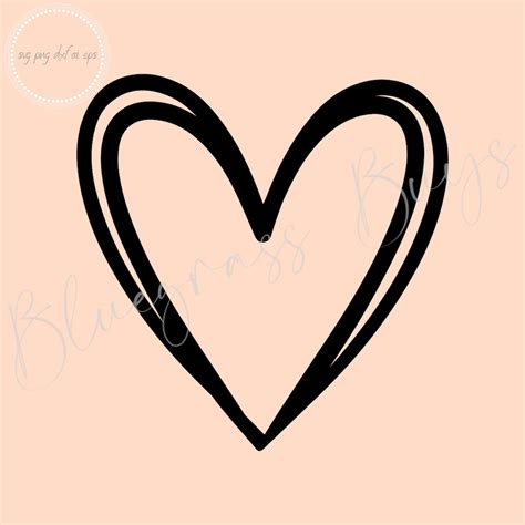 Double Heart SVG Heart Outline Cut File Heart Clipart Heart Shape SVG