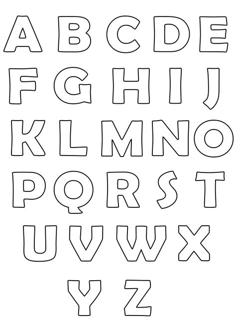 4 Inch Printable Letter Stencils