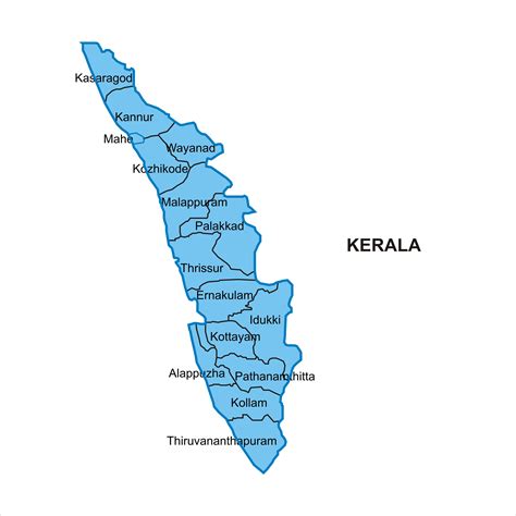 Kerala Map Graphic Vector Kerala Map Map Graphic Kerala Map