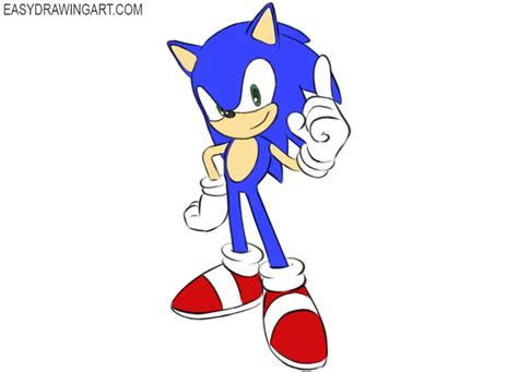 How To Draw Sonic The Hedgehog Easy Drawing Art