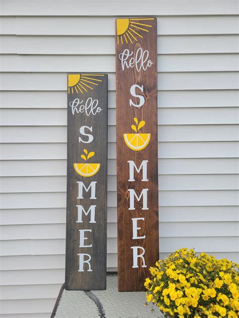 Hello Summer Porch Sign Hello Summer Porch Leaner 4 Ft Porch Sign