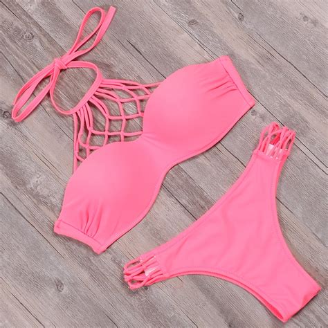 Sexy 2018 New Sexy Women Swimsuits Micro Thong Bikini Swimwear Bandage