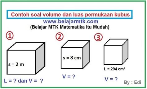 Pembahasan Soal Latihan Kubus Dan Balok Menghitung Volume Luas