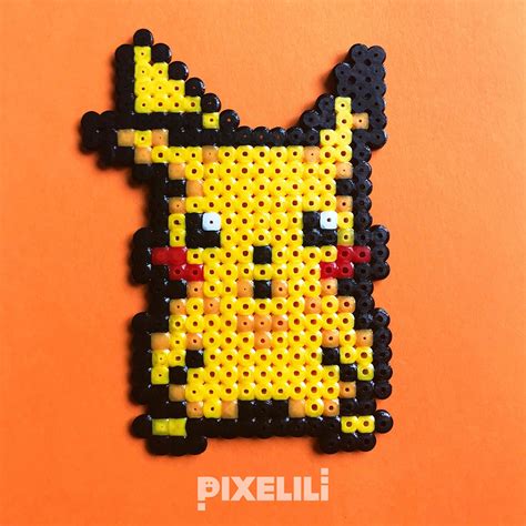 Pikachu Pokémon Pixel Art Hama Etsy Pokemon perle Pixel art