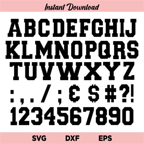 Varsity Font Svg Varsity Font Svg File Varsity Letter Svg Varsity