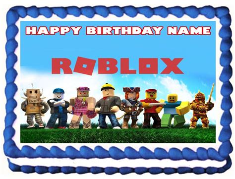 Roblox Soccer Edible Cake Topper Party Image 14 Sheet 105 X 8