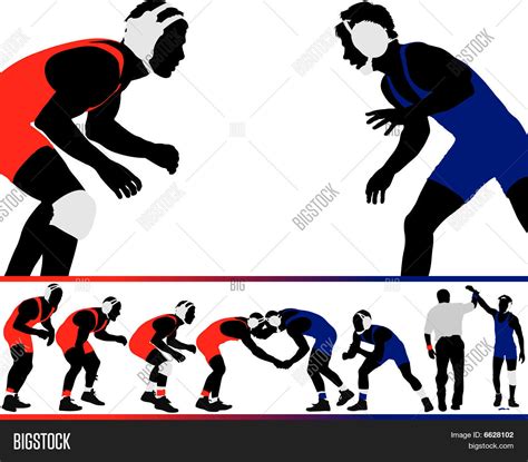 Wrestling Silhouette Vectors Vector And Photo Bigstock