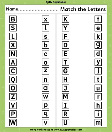 Alphabet Match Letters Worksheet Free Printable Worksheets For Kids