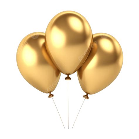 3d Gold Balloons Illustration Balloon Gold Celebration PNG