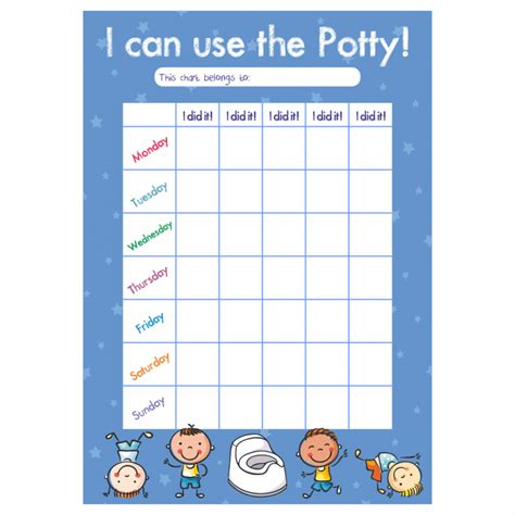 Potty Chart For Toddlers