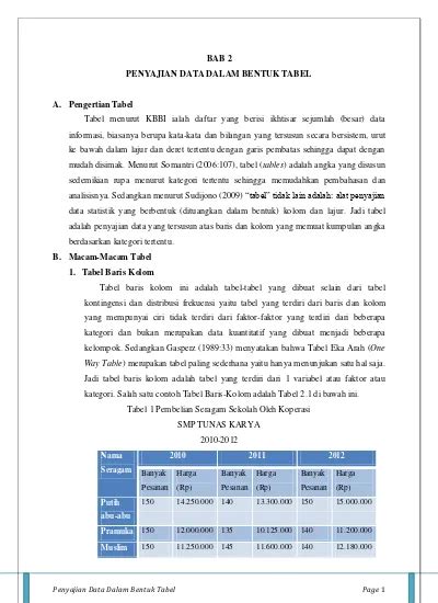 Detail Contoh Penyajian Data Dalam Bentuk Tabel Koleksi Nomer 57