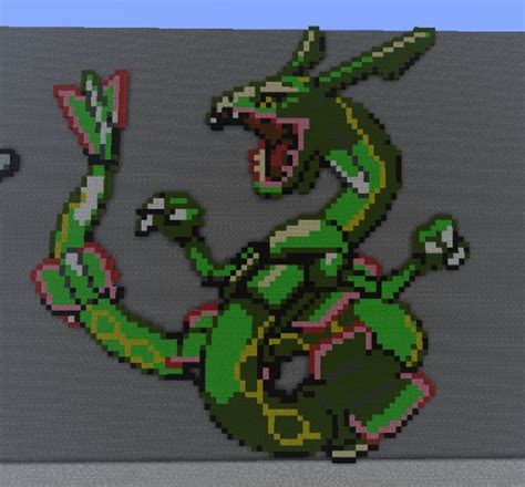 Rayquaza Pixel Art W Schematic Minecraft Project