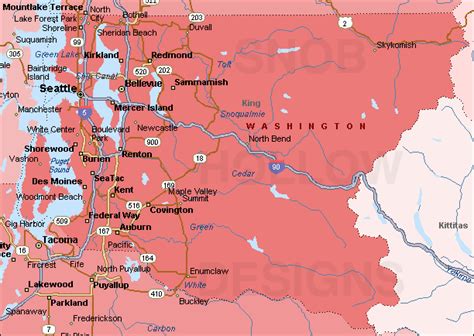 King County Washington Color Map