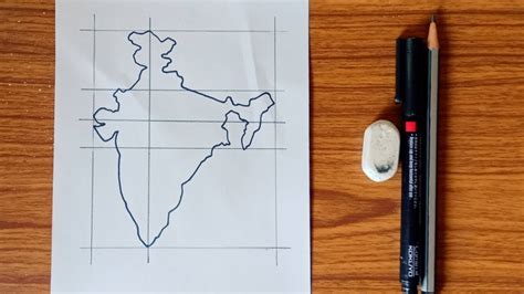 How To Draw India Map With Easy Way Step By Step For Kids Youtube