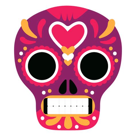 Diseño Png Y Svg De Calavera Mexicana Roja Para Camisetas