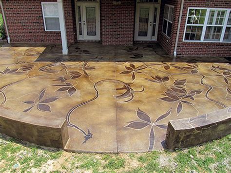 Stained Concrete Patio Patterns Native Home Garden Design