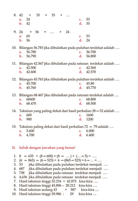 Ulangan Harian Matematika Homecare