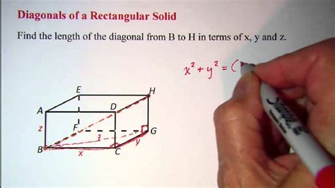 Transfer the water into a measuring jar. Diagonals of a Rectangular Solid - YouTube