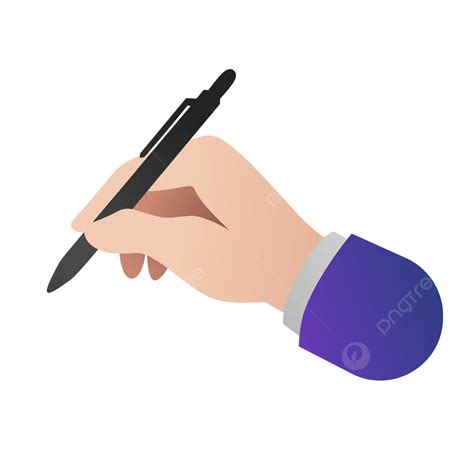 A Man Holding Pen Vector Man Pen Hand Png And Vector With