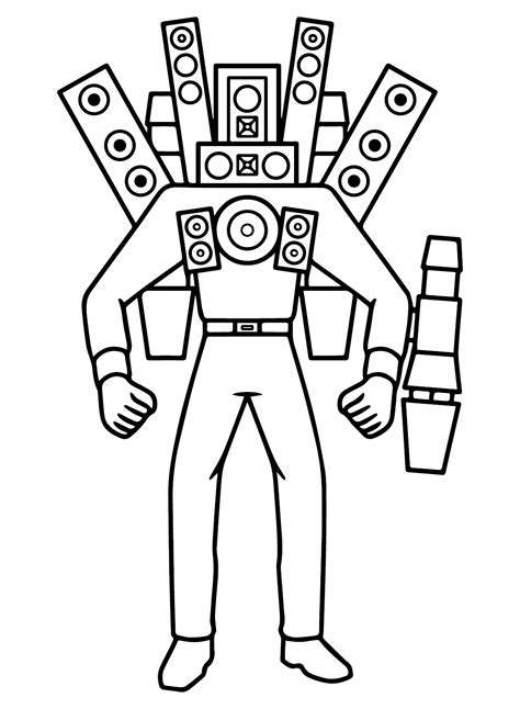 Titan Speakerman Coloring Page Free Printable Coloring Pages