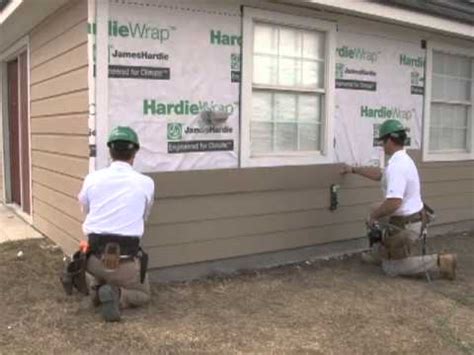 Nailing fiber cement siding can be done by hand or with a nailing gun. HardiePlank Lap Siding Install Video - YouTube