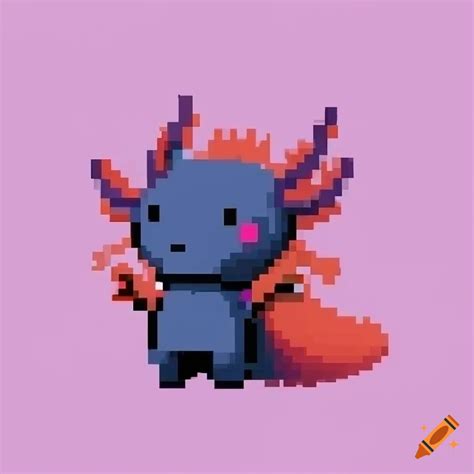 Axolotl Pixel Art 4k Upscaled