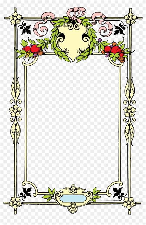 Clipart Borders Vintage Color Victorian Border Clip Art Free Transparent PNG Clipart Images