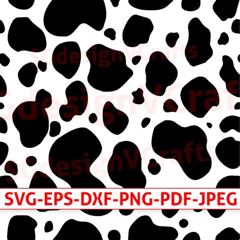 Seamless Cow Patterncow Print Svg Cow Print Cut Filecow Etsy