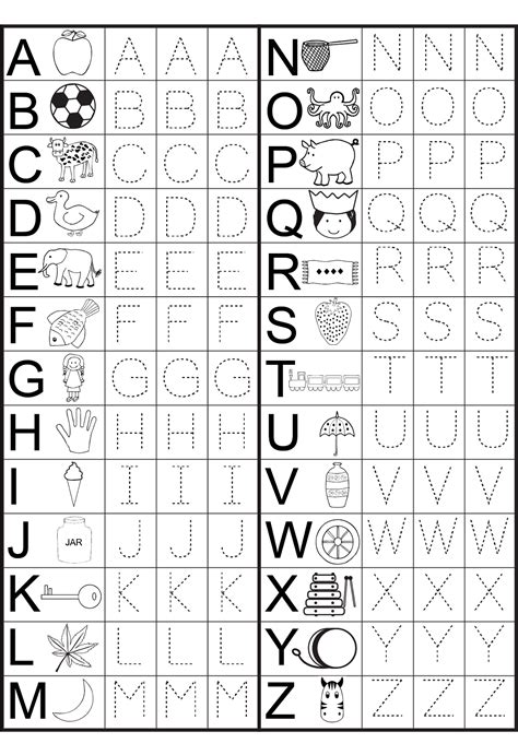 Kindergarten Alphabet Worksheets To Print Activity Shelter