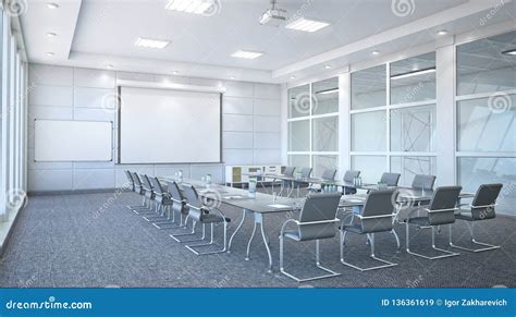 Conference Room Interior Stock Illustration Illustration Of