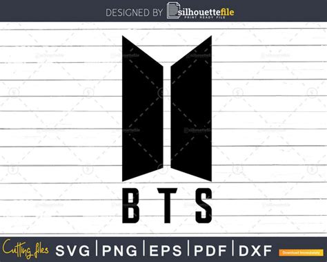 Bts Logo Svg Png Silhouette Dxf Cricut Digital Instant Download