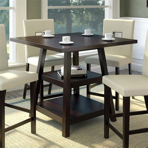 Kitchen dining sets dining room bar counter height dining sets dining rooms dinning set running up one side, three shelves offer convenient storage space for table linens and stacked morano 3 piece dining set. CorLiving DIP-490-T Bistro Counter Height Dining Table ...