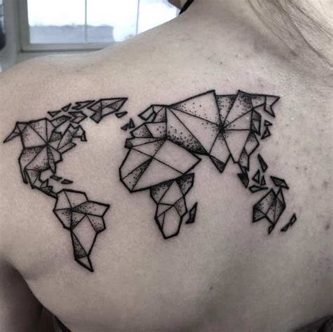 40 World Map Tattoos That Will Ignite Your Inner Travel Bug