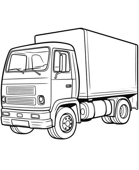 Premium Photo Camion Truck Coloring Page For Kids Transportation