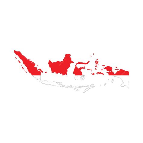 Premium Vector Map And Flag Of Indonesia On Grey Background Vector