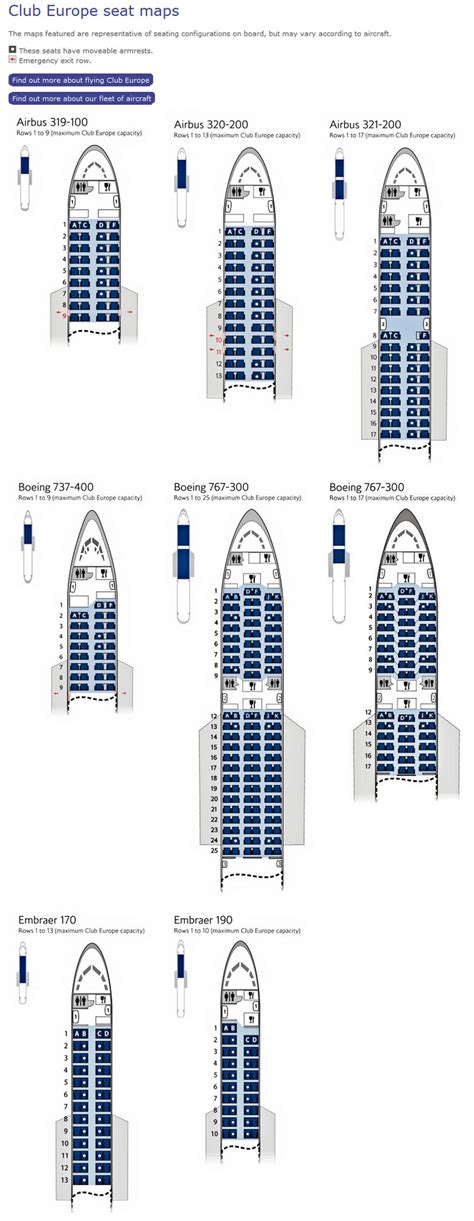 British Airways Airlines Aircraft Seatmaps Airline Seating Charts And