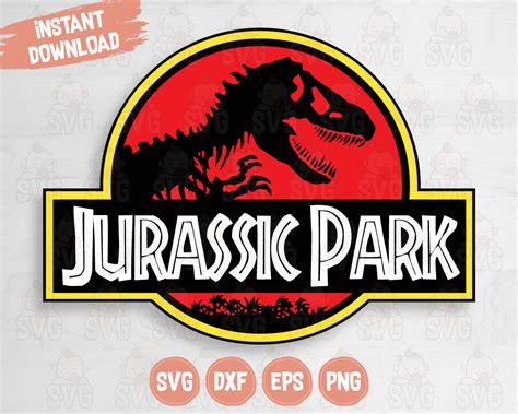 Jurassic Park Svg Logo Cut Files For Cricut And Silhouette Svg Baby